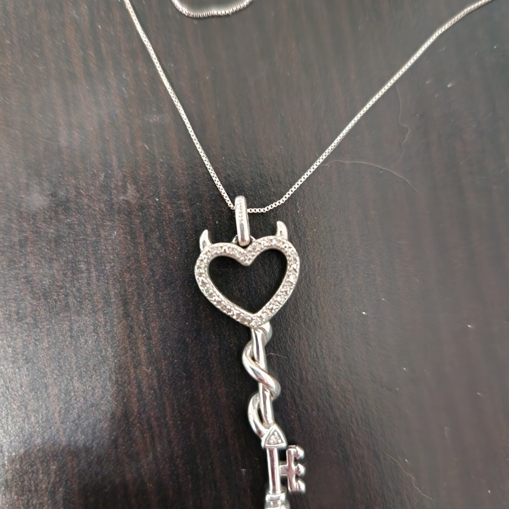 Zales Heart with Horns Necklace